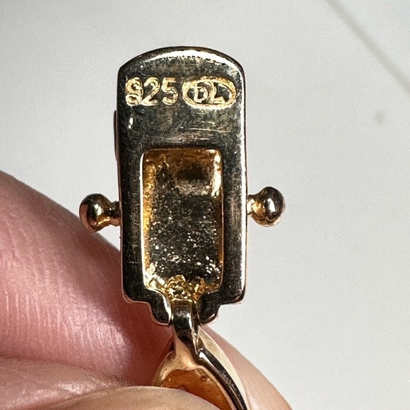 DL Gold Over Sterling Silver & Genuine Tested Sapphire Bracelet 7.25’ EUC 4115 B - Picture 5 of 15